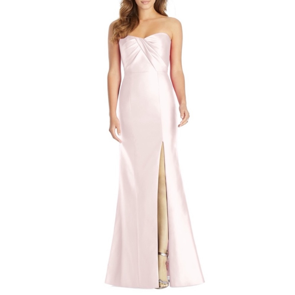 Alfred Sung Sateen Twill Strapless Sweetheart Neckline Gown